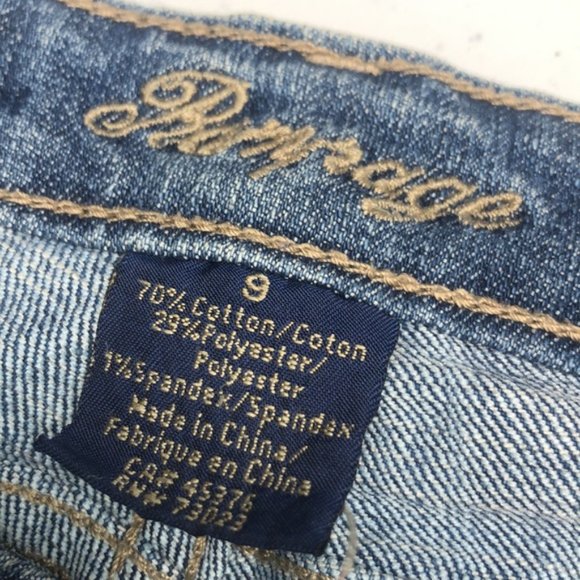 VINTAGE RAMPAGE FLARE BOOT JEANS 7/29x33 PYRAMID STUDS ๐ - Picture 2 of 13